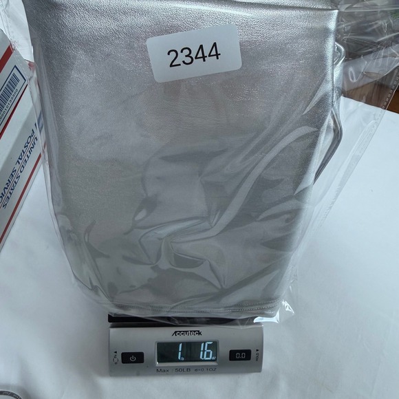 Abercrombie Metallic Silver Pants Y2K Futuristic Festival Statement 90's NWT - Picture 6 of 6